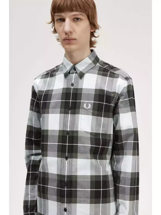 Fred Perry Cotton Shirt Light Ice