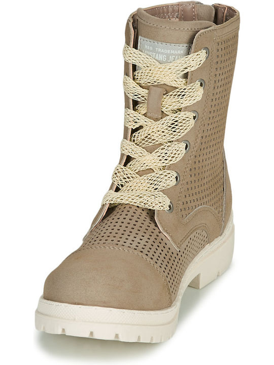 Stiefeletten Damen Beige