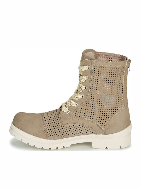 Stiefeletten Damen Beige