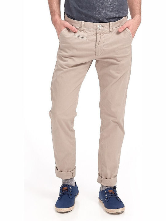 Uniform Jeans Charlie Мъжки Панталон Чино Гума със Slim Крoйка Beige