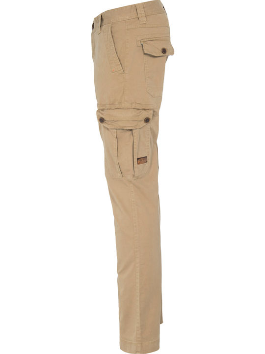 Travis Hose Cargo Splashed clay beige