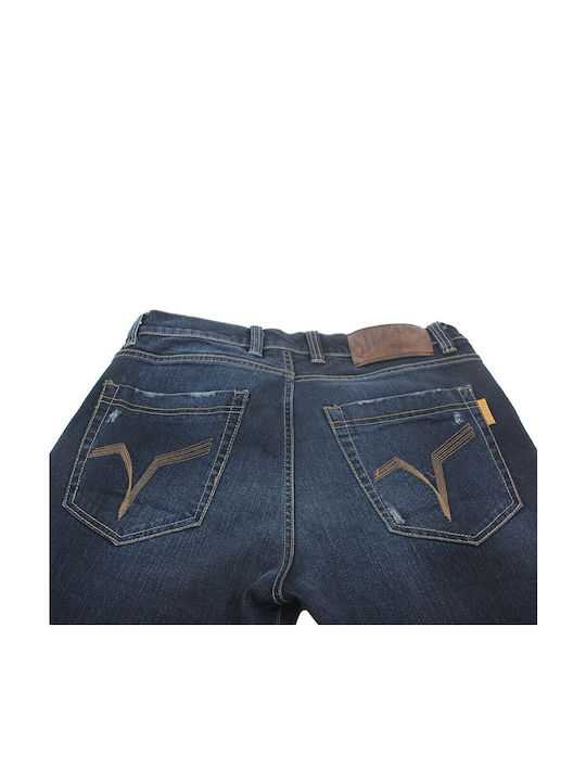 Men's Jeans Pants Elastic Blue