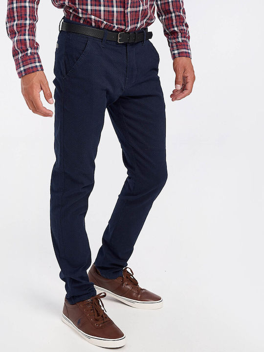 Lindbergh Pantaloni pentru bărbați Chino Elastice cu Croială Slim BLUE