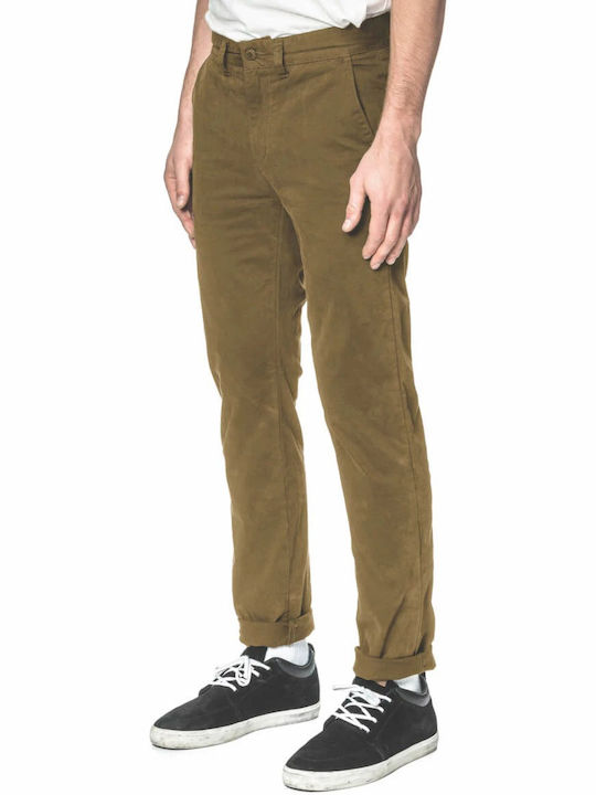 Globe Goodstock Ανδρικό Παντελόνι Chino σε Slim Εφαρμογή field green