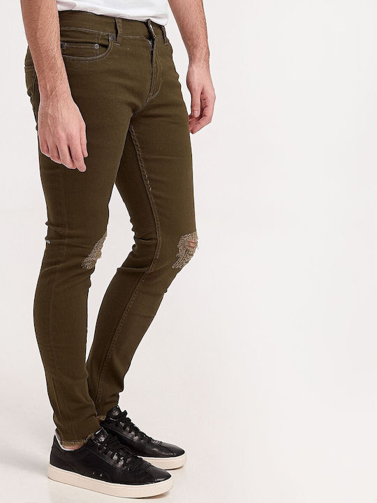 Only & Sons Herrenhose Elastisch in Slim Passform Oil Green