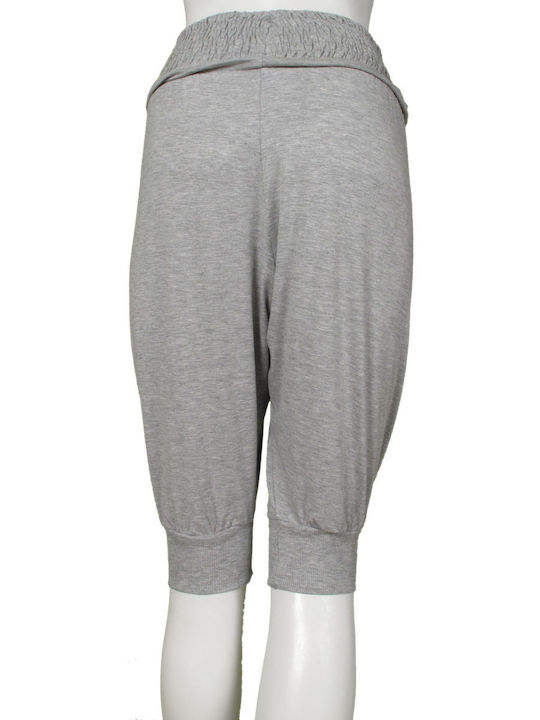 Damen Jogginghosen Capri Grau