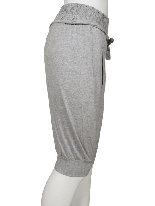 Damen Jogginghosen Capri Grau