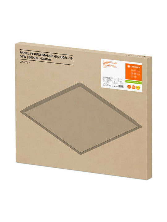Ledvance 600 Recessed LED Panel 33W with Natural White Light 4000K