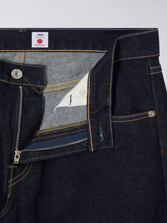 Men's Jeans Pants with Regular Tapered Fit Dark Blue