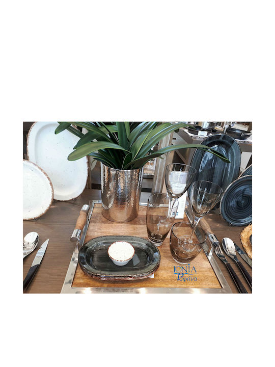 Ionia Oval Porcelain Serving Platter Black Ionia Oval Porcelain Serving Platter Black
