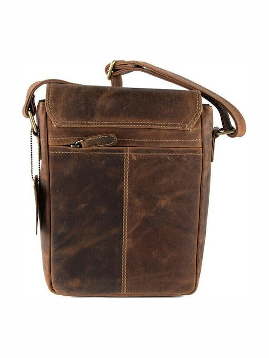 Leather Men's Shoulder / Crossbody Bag Brown