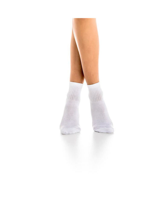 Inizio Women's Solid Color Socks WHITE