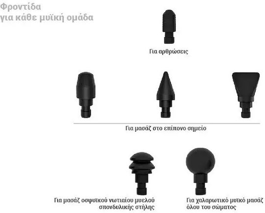 Clever Πιστόλι Μασάζ για τον Αυχένα, το Κεφάλι, τη Μέση, την Πλάτη, τα Πόδια, το Σώμα & τα Χέρια με Δόνηση Μαύρο