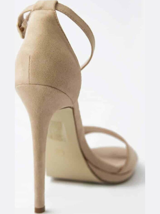 Suede Sandalen Rosa