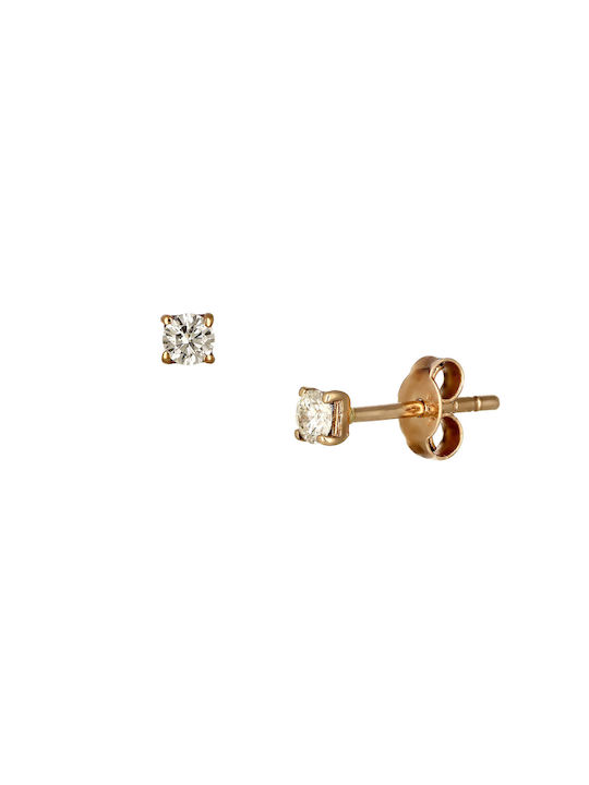 Earrings Gold Plated with Diamond