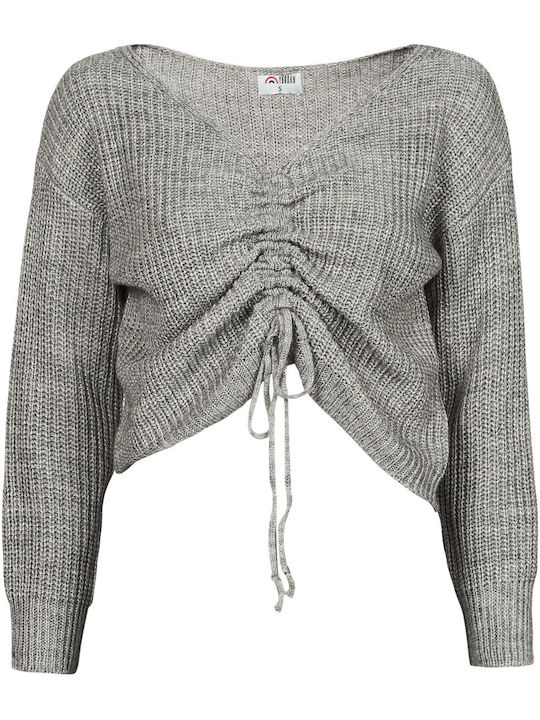 Women's Long Sleeve Sweater Gray