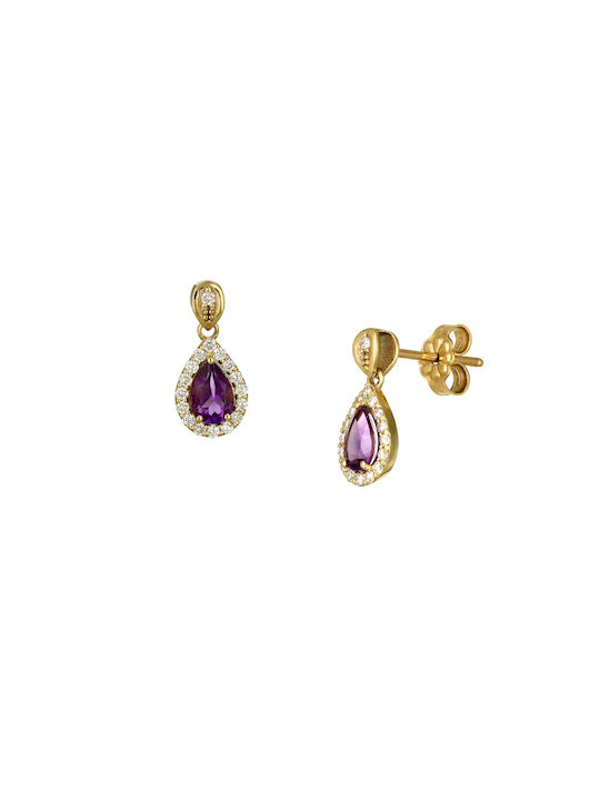 Earrings made of Gold 18K with Diamond