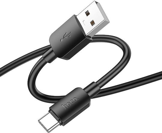 Hoco Кабел USB Type-C 2.0 USB-C мъжки - USB-A 27W Захранване PD Черен 1м HC-X96TBK
