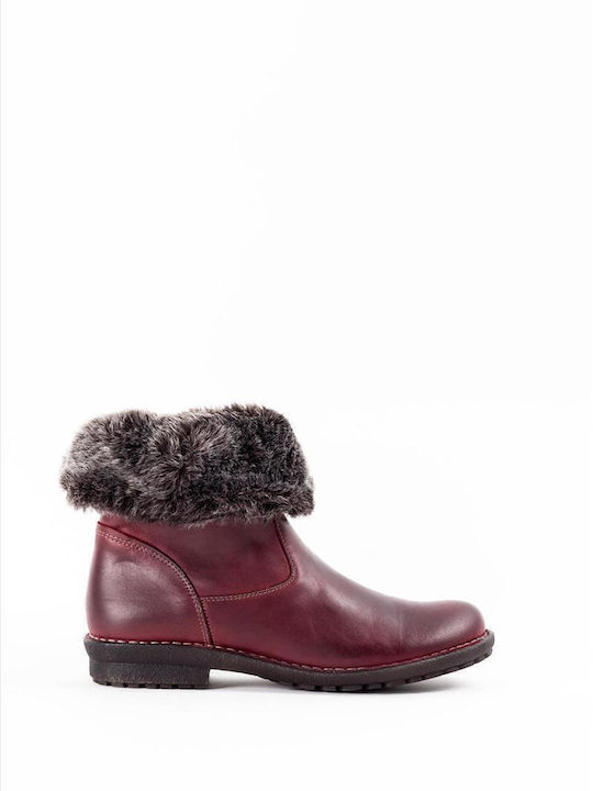 Leder Stiefeletten Damen Schwarz
