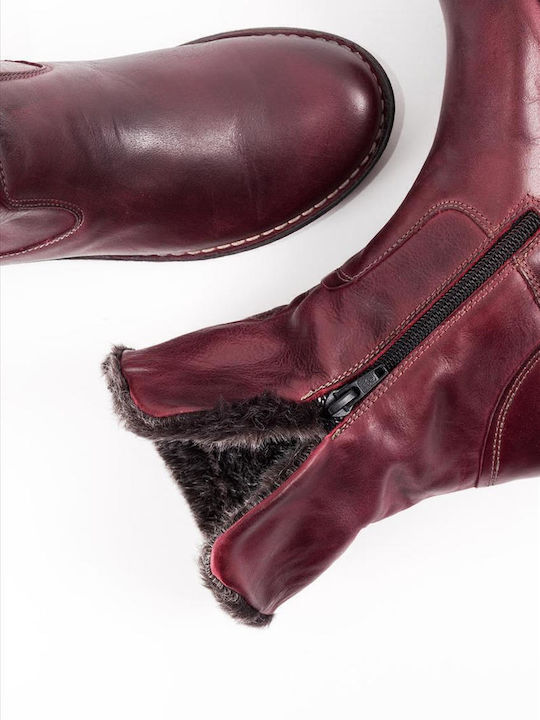 Leder Stiefeletten Damen Schwarz