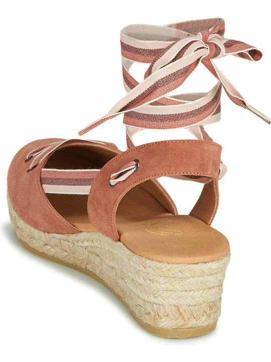 Ojord Women's Platforms In Espadrille Style Pink