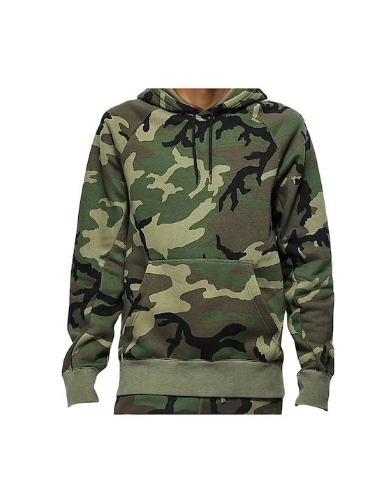 Tmk Men's Sweatshirt with Hood and Pockets Khaki