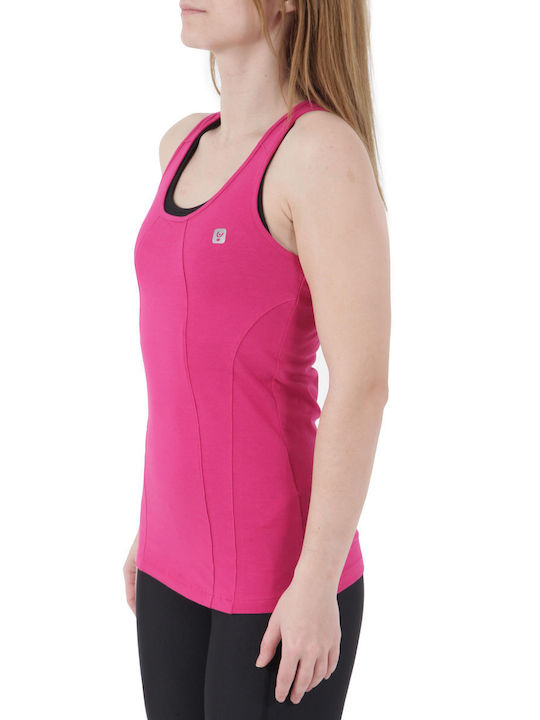 Freddy Damen Sportliches Bluse Ärmellos Fuchsie