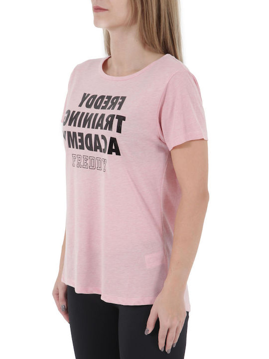Freddy Women's Blouse Cotton Short Sleeve Pink