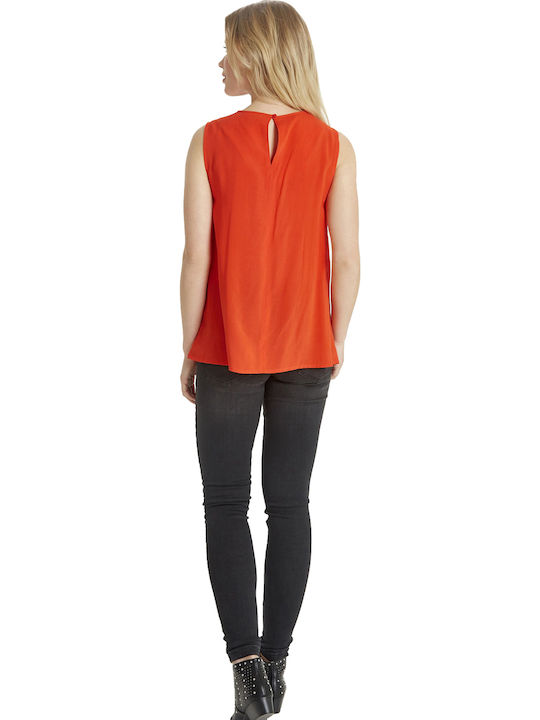 Women's Blouse Sleeveless Spicy Red