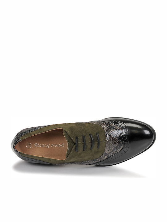 Noulime Women's Oxfords in Khaki Color