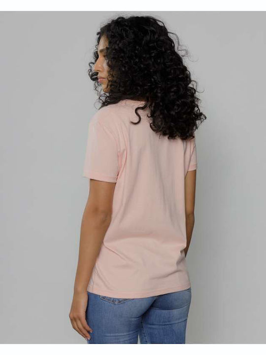 Devergo Damen Bluse Kurzärmelig Pink