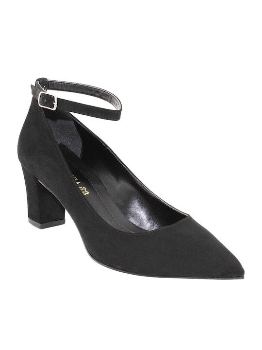 Stefania Suede Pantofi cu toc Negre