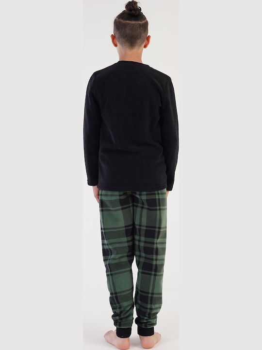 Vienetta Secret Παιδική Πιτζάμα Χειμωνιάτικη Fleece Μαύρ Vienetta Secret Παιδική Πιτζάμα Χειμωνιάτικη Fleece Μαύρ