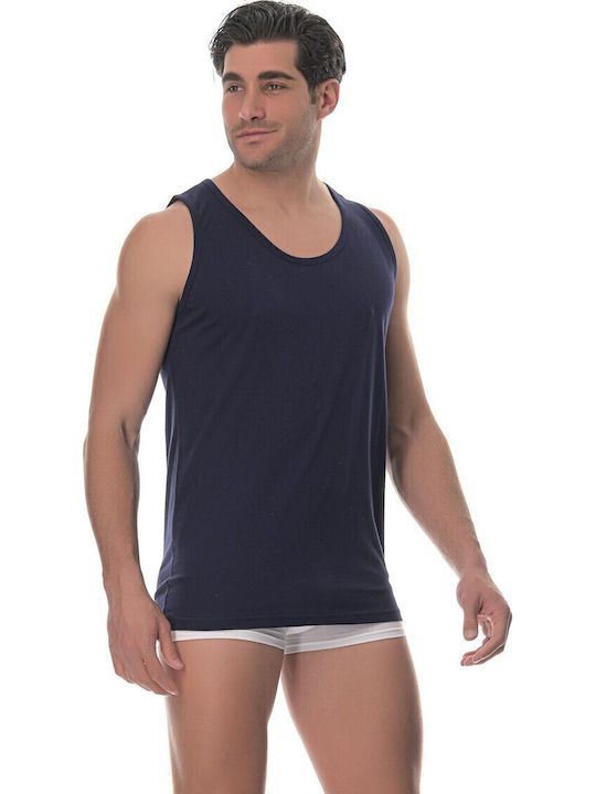 Tricou de corp pentru bărbați Fără mâneci Albastru