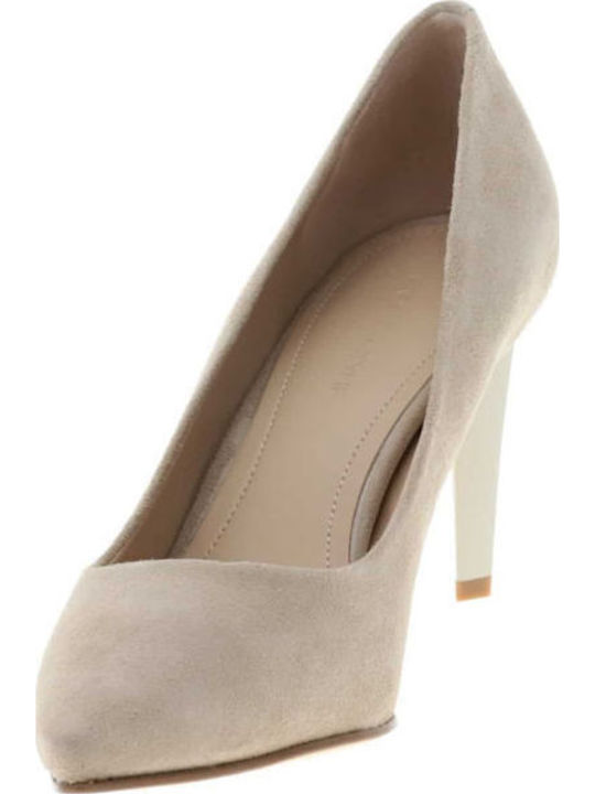 Suede Γόβες Μπεζ