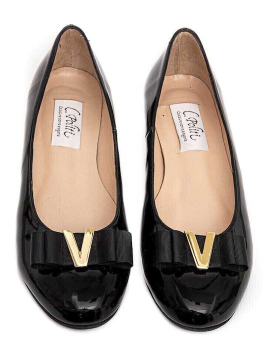 Anatomic Leather Black Low Heels