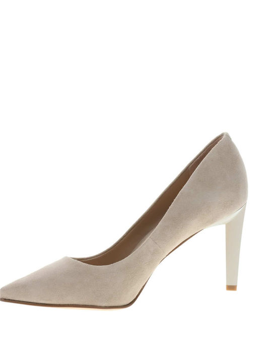 Suede Γόβες Μπεζ