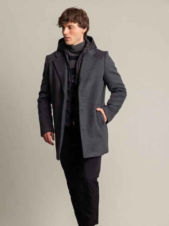 Herren Mantel dark grey
