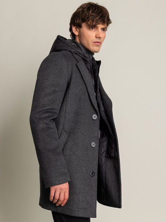 Herren Mantel dark grey