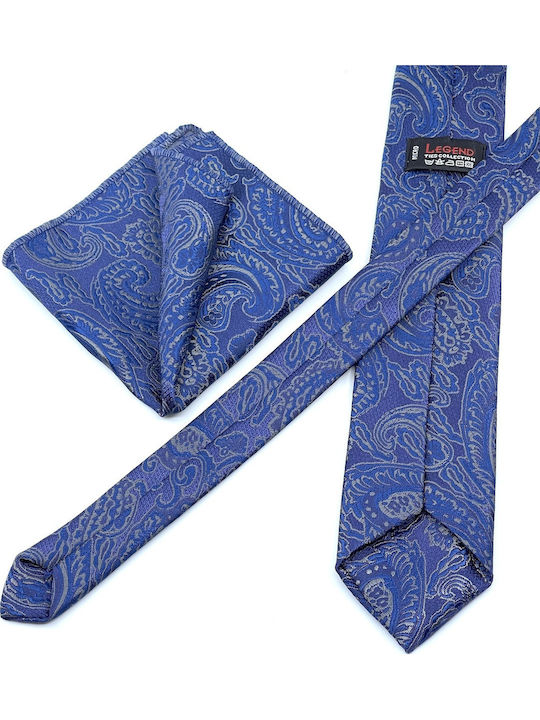 Legend Accessories Men's Tie Set Printed Blue