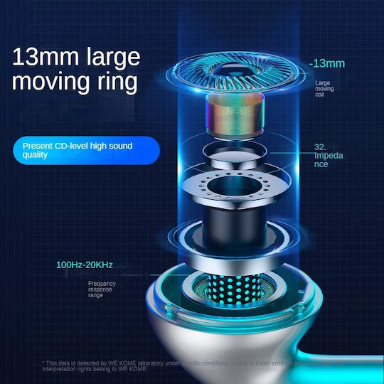 WK V50 Earbud Bluetooth Handsfree Ακουστικά με Θήκη Φόρτισης