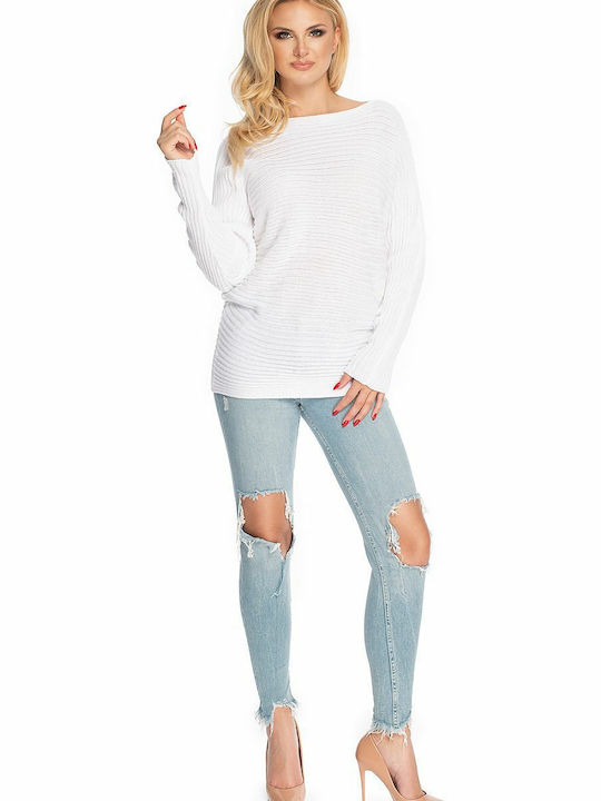 PeeKaBoo Women's Long Sleeve Sweater White