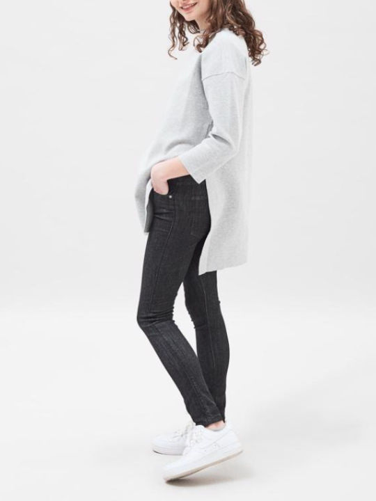 Women's Tunic Dress with 3/4 Sleeve Light Grey Mix