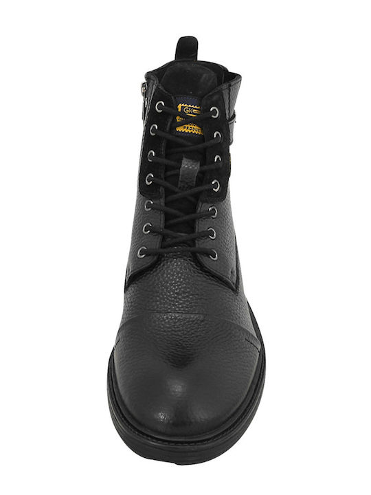 Leather Men's Combat Boots Black AH7982 4287 D