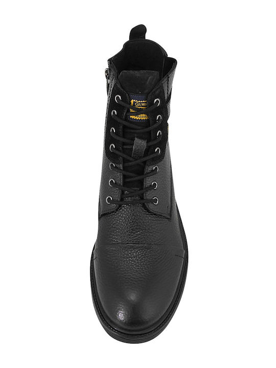 Leather Men's Combat Boots Black AH7982 4287 D