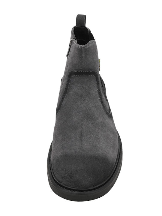Suede Chelsea-Stiefel Herrenstiefel Grau