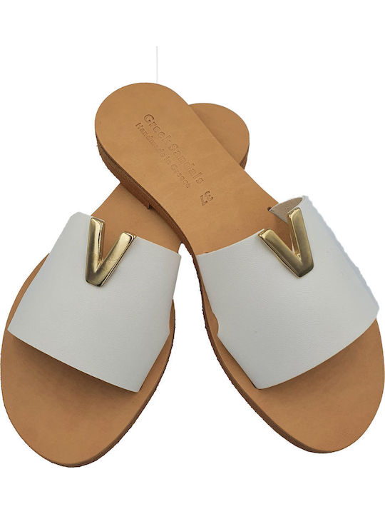 Sandale Casual Damă din Piele Albă
