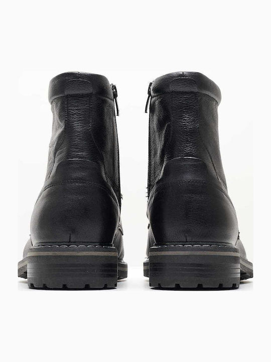 Leder Schwarz Stiefel Anatomisch