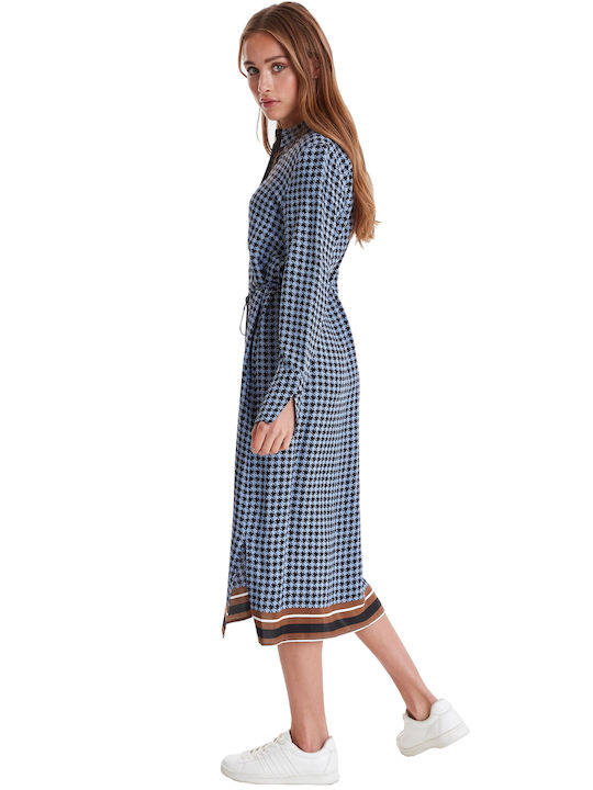 ICHI Midi Dress Blue.