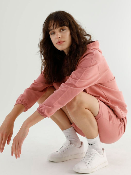 Siyah Inci Winter Women's Pyjama Set Dusty Pink